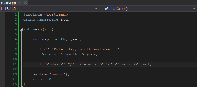 Nhập và xuất dữ liệu trong c++